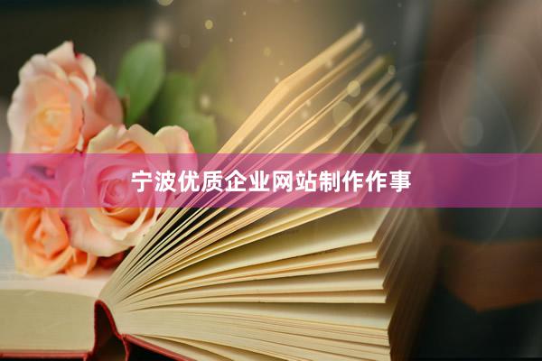 宁波优质企业网站制作作事
